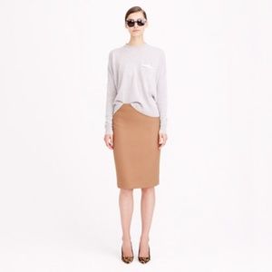 J. Crew No. 2 Pencil Skirt Double Serge Wool camel